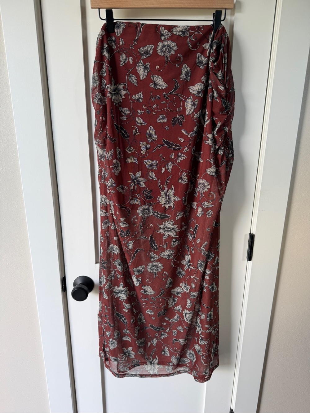 NWT Anthropologie Maeve Plus Midi Skirt Floral Mesh 2X - Picture 7 of 9